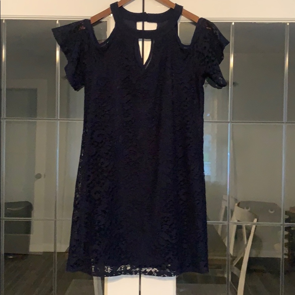 Blue lace dress